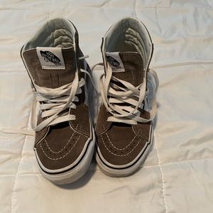 Vans high top. Size 6 W, olive green